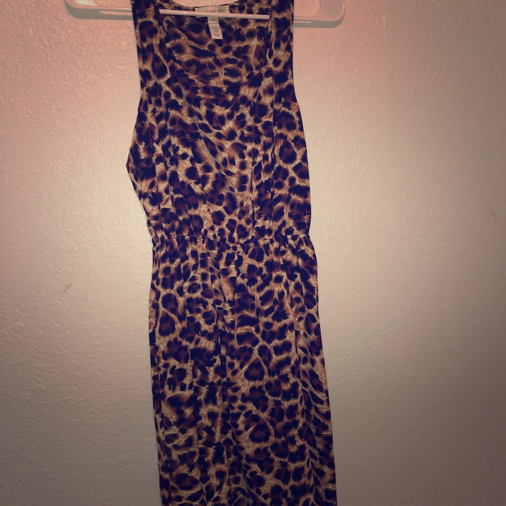 Animal print long dress